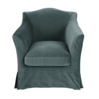 Fauteuil en velours vert cèdre Anaelle Maisons du Monde