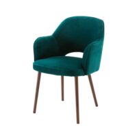 Fauteuil en velours vert sapin Sacha Maisons du Monde