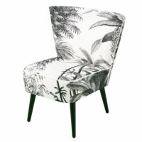 Fauteuil imprimé jungle noir et blanc Scandinave Maisons du Monde