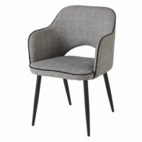 Fauteuil motif Prince-de-Galles noir et blanc Sacha Maisons du Monde