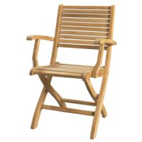 Fauteuil pliant de jardin en teck massif Oléron Maisons du Monde