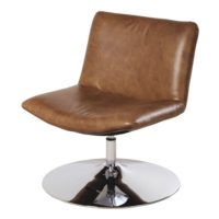 Fauteuil réglable en cuir marron Belford Maisons du Monde