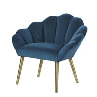 Fauteuil vintage bleu canard Homarid Maisons du Monde