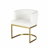 Fauteuil vintage en velours blanc Requiem Maisons du Monde