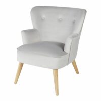 Fauteuil vintage enfant en velours gris Licorne Maisons du Monde