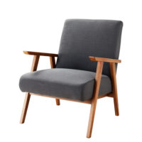 Fauteuil vintage gris anthracite Hermann Maisons du Monde