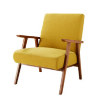 Fauteuil vintage jaune moutarde Hermann Maisons du Monde