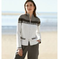 Gilet col montant en fine maille