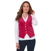 Gilet court boutonné en coton et sans manches Bordeaux Joe Browns