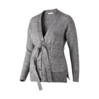 Gilet de grossesse col V en grosse maille Gris Chiné LA REDOUTE COLLECTIONS