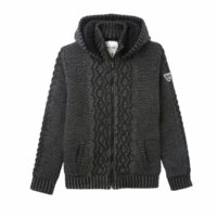 Gilet zippé maille torsadée Goust Gris Foncé KAPORAL