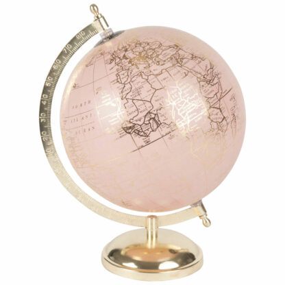 Globe terrestre carte du monde rose et doré Maisons du Monde