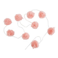 Guirlande lumineuse 9 LED pompons roses L214 Maisons du Monde