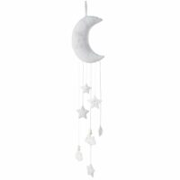 Guirlande lune enfant en coton gris et argent H95 Maisons du Monde