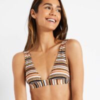 Haut de maillot de bain Finzo Macapa Imprimé Camel;Rayé Rose banana moon