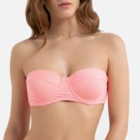 Haut de maillot de bain ampliforme à rayures Rayé Rose Vif/Blanc LA REDOUTE COLLECTIONS