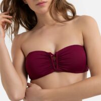 Haut de maillot de bain bandeau Bordeaux LA REDOUTE COLLECTIONS