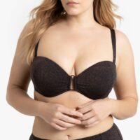 Haut de maillot de bain bandeau Noir Irisé CASTALUNA