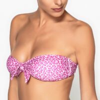 Haut de maillot de bain bandeau imprimé animalier Rose + Imprimé Rose LA REDOUTE COLLECTIONS