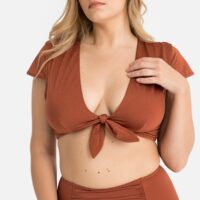 Haut de maillot de bain forme boléro Orange Rouille LA REDOUTE COLLECTIONS PLUS