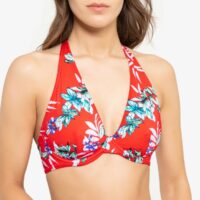 Haut de maillot de bain foulard imprimé Imprimé Fond Rouge LA REDOUTE COLLECTIONS