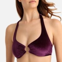 Haut de maillot de bain foulard velours Prune LA REDOUTE COLLECTIONS