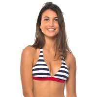 Haut de maillot de bain triangle Swito Simsala Rayé Marine/Blanc B&M