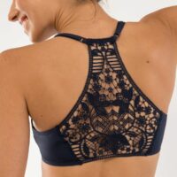 Haut de maillot de bain triangle Tazetta Bleu Nuit Dorina