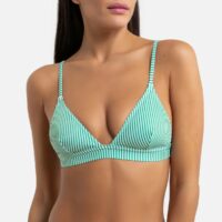 Haut de maillot de bain triangle à rayures Rayé Blanc/Vert;Rayé Blanc/Bleu LA REDOUTE COLLECTIONS