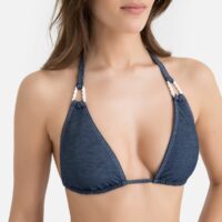 Haut de maillot de bain triangle en jean Denim LA REDOUTE COLLECTIONS