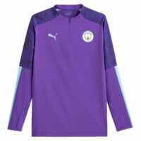 Haut demi-zip d'entraînement Manchester City Violet-Bleu Puma