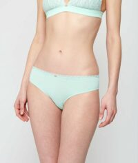 Hipster dentelle et microfibre - SPACER  - Bleu - Femme - Etam