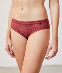 Hipster en dentelle florale - ENVIEUSE - Bordeaux - Femme - Etam