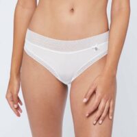 Hipster en microfibre bords dentelle - EASY - Blanc - Femme - Etam