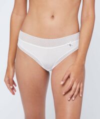 Hipster en microfibre bords dentelle - EASY - Blanc - Femme - Etam