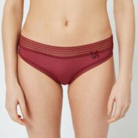 Hipster en microfibre bords dentelle - EASY  - Bordeaux - Femme - Etam