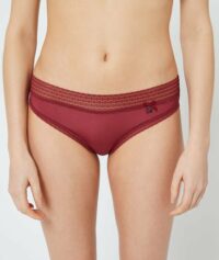 Hipster en microfibre bords dentelle - EASY  - Bordeaux - Femme - Etam