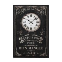 Horloge en bois noire 40x60 Maisons du Monde