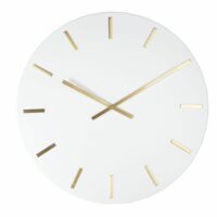 Horloge en métal blanc chiffres dorés D80 Maisons du Monde