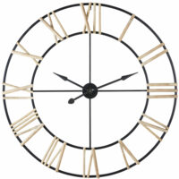 Horloge en métal noir chiffres en sapin D109 Maisons du Monde