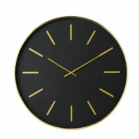 Horloge en métal noir et doré D86 Maisons du Monde