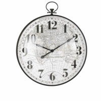 Horloge gousset imprimé carte du monde bicolore 101x85 Maisons du Monde