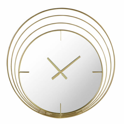 Horloge miroir anneaux en métal doré 89x91 Maisons du Monde