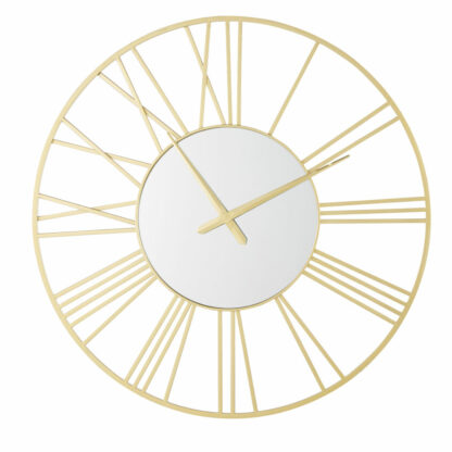 Horloge miroir en métal doré D92 Maisons du Monde