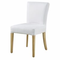 Housse de chaise en lin blanc Maisons du Monde