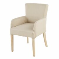 Housse de fauteuil en lin beige Maisons du Monde