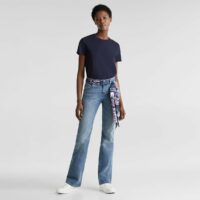 Jean bootcut en coton bio L32 Denim Délavé Esprit