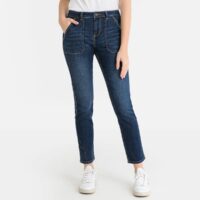 Jean droit à grandes poches JANE REG Bleu Denim LABDIP