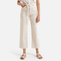 Jean large à ceinture tressée SULLY Beige LABDIP