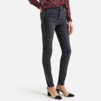 Jean slim taille haute Noir LABDIP